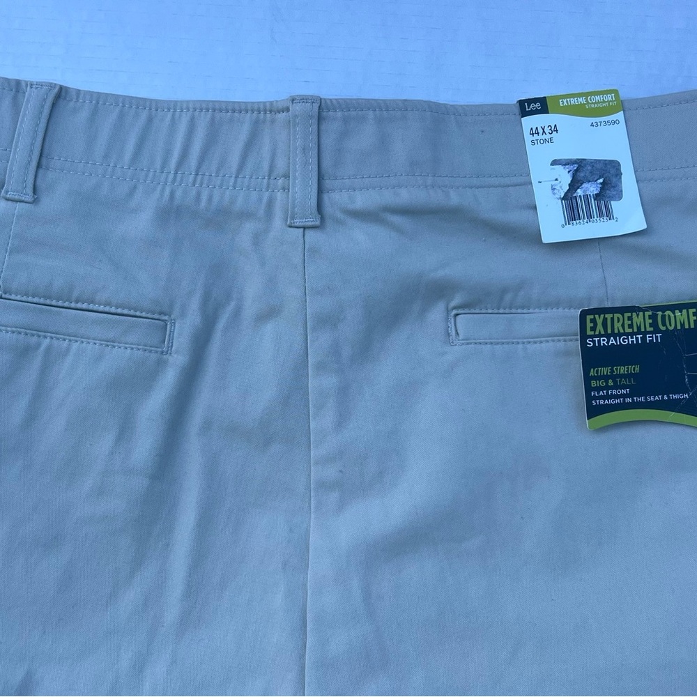 Men’s Lee Performance Series Straight Fit Pants Stone Active Stretch 44x34 New - Picture 9 of 13